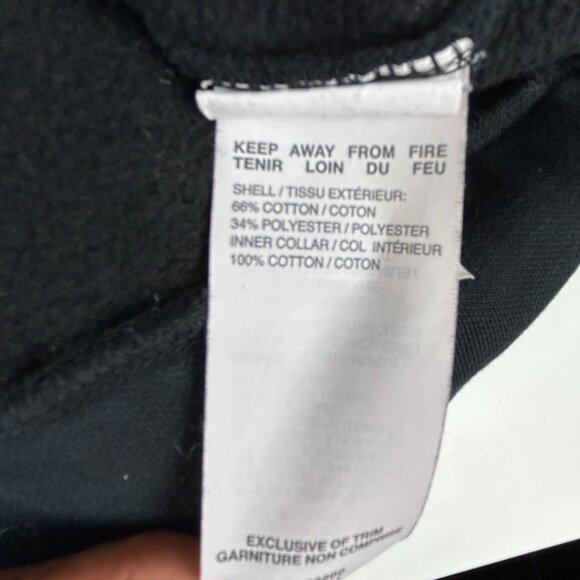 Puma Sweatshirt Women Medium Black Asymmetrical Cowl Neck Fleece Logo Pullover - Picture 13 of 13